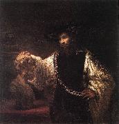 REMBRANDT Harmenszoon van Rijn Aristotle with a Bust of Homer  jh France oil painting artist